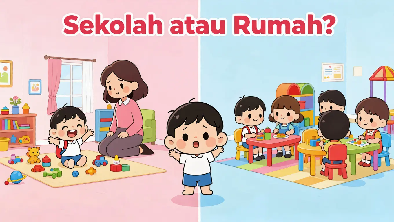 Anak Usia 2 Tahun Perlu Sekolah atau Cukup di Rumah? Ini Pertimbangan & Pilihannya